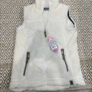 White Sherpa vest
